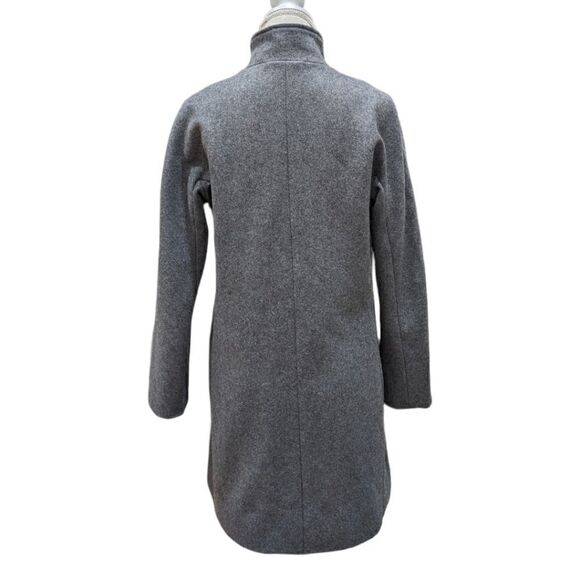 Yaly Couture Custom Designed Tailored Pure Wool Womens Grey Zip Up Coat Size M - Picture 5 of 11